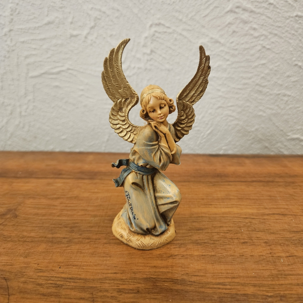 Fontanini‎ Heirloom Nativity Collection Kneeling Angel Depose Italy 1993 Signed
